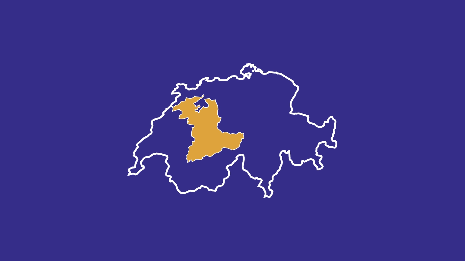 Karte, die das Bestattungsunternehmen in Thun illustriert
